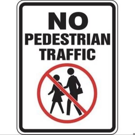 Accuform ADVISORY SIGN SLOW  PEDESTRIAN FRW500HP FRW500HP